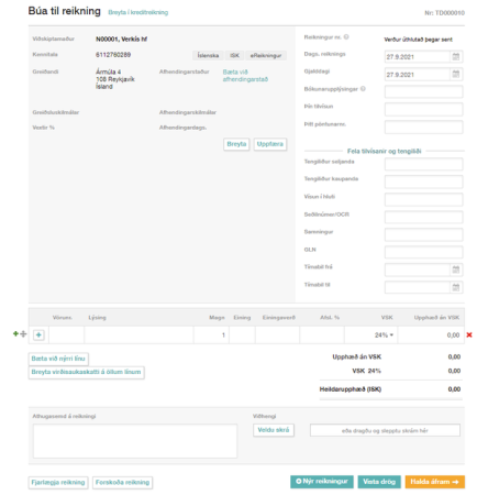 Rafrænir reikningar | www.verkis.is