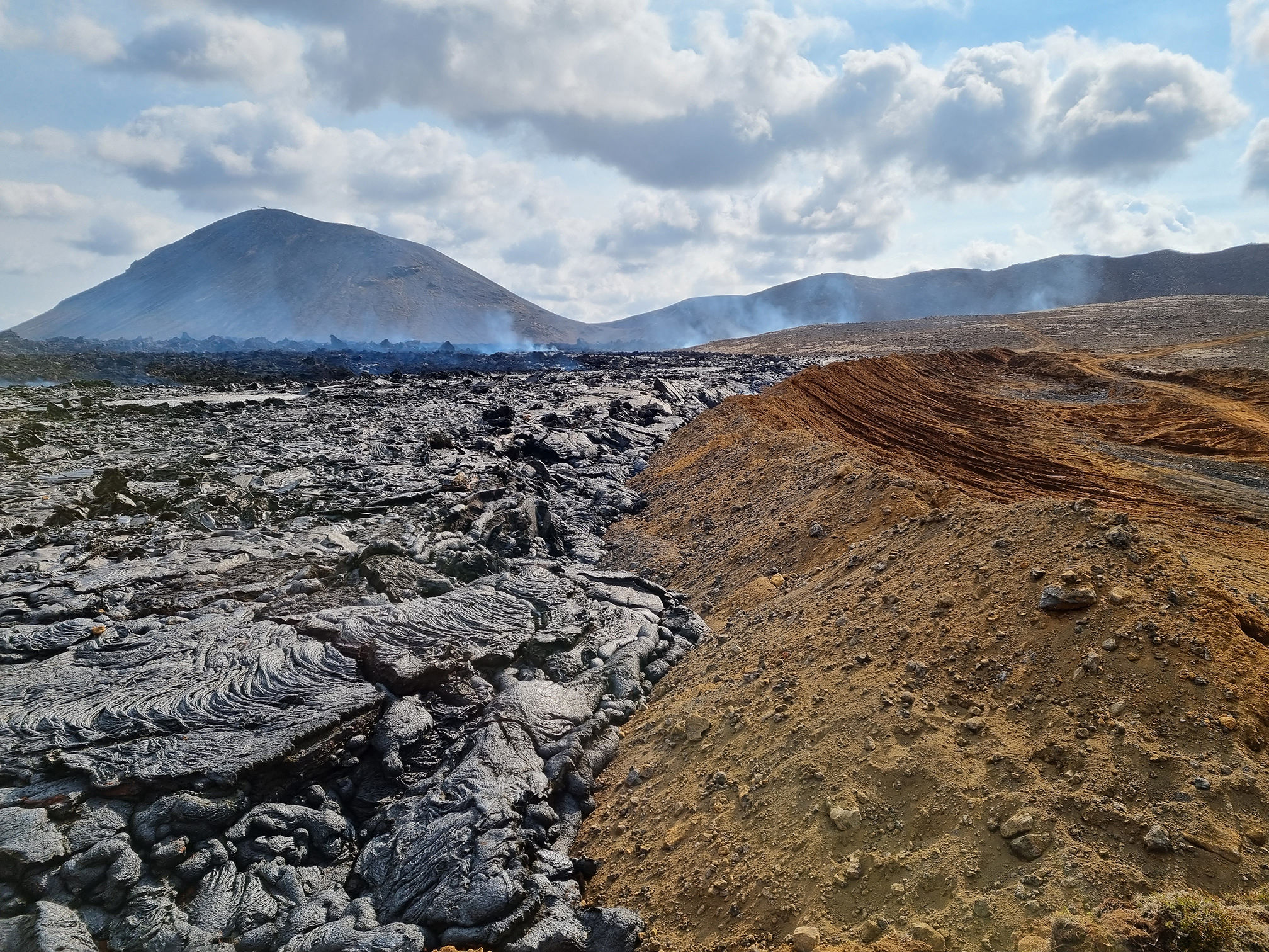 Varnargarðar eldgos Syðstu Meradalir